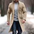 Wool Trench Coat - Men's Single Breasted Winter Trench Coat