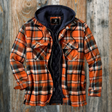 Plaid Jacket - Men's Quilted Liner Hooded Autumn Jacket