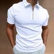 Collared T-Shirt | Quarter Zip | Short Sleeve | Zipped Polo Shirt | Men's Polo Shirts