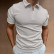 Collared T-Shirt | Quarter Zip | Short Sleeve | Zipped Polo Shirt | Men's Polo Shirts