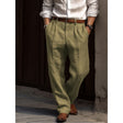 Linen Pants - Relaxed Fit - Summer - Pleated Trousers - Men's Trousers