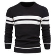 Men's Jumper - Round Neck - Striped - Knitted Sweater - Men's Clothing