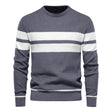 Men's Jumper - Round Neck - Striped - Knitted Sweater - Men's Clothing