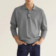 Polo Sweatshirt - Collared - Long Sleeve - Polo Jumper - Men's Clothing
