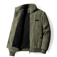 Corduroy Jacket | Fleece Lined | Zipped Up | Jacket with Sherpa | Men's Bomber Jacket