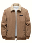 Winter Jacket | Zip-Up | Corduroy | Fleece Lined Jacket | Men's Jacket