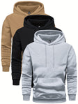 Hoodie - Men's Warm Winter Pullover Hoodie Set with Pocket