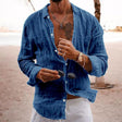 Long Sleeve Shirt - Button-Up - Lightweight - Linen Shirt - Men's Shirts