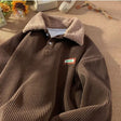 Fleece Pullover | Corduroy | Half Button | Winter Jumper | Men's Jumper