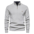 Half Zip Jumper - Cotton - Warm - Knitted Jumper - Men's Quarter Zip Sweater