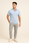 Quarter-Zip Polo - Short Sleeve - Collared - Polo T-Shirt - Men's Shirt