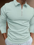 Long Sleeve Polo Shirt | Quarter Zip | Slim Fit | Half Zip Polo | Men's Jumper