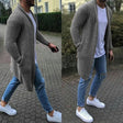 Knitted Cardigan | Casual | Open Front | Long Cardigan | Men's Cardigan