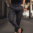 Checkered Pants - Plaid - Slim Fit - Chinos - Men's Pants