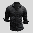 Denim Shirt - Long Sleeve - Slim Fit - Button-Up Shirt - Men's Shirts