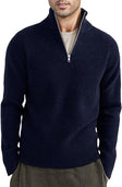 Quarter Zip Jumper | Knitted | Rib Knit | Polo Sweater | Men's Half Zip Jumper