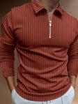 Long Sleeve Polo Shirt | Quarter Zip | Slim Fit | Half Zip Polo | Men's Jumper