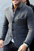 Cardigan Jacket | Button-Up | Slim Fit | Tweed Blazer | Men's Jackets