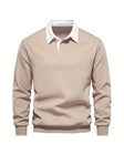 Polo Shirt | Turndown Collar | Quarter Button-Up | Long Sleeve Polo Shirts | Men's Shirts