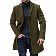 Wool Jacket - Single Breasted - Mid Length - Wool Trench Coat - Men's Winter Jacket