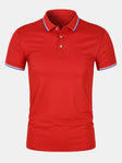 Collared T-Shirt - Slim Fit - Short Sleeve - Polo Shirt - Men's Clothing