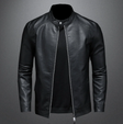 Leather Jacket - Zip-Up - Slim Fit - Biker Jacket - Men's Leather Jacket
