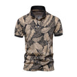 Summer Shirt - Men's Short Sleeve Printed Collared Polo T-Shirt