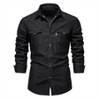 Denim Shirt | Button-Up | Collared | Long Sleeve Shirt | Men's Shirt