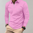Long Sleeve Polo Shirt - Men's Collared Quarter Zip Polo Shirt