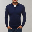 Long Sleeve T-Shirt - Half Zip - Slim Fit - Quarter Zip Shirt - Men's Shirts