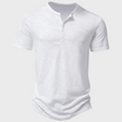 Summer T-Shirt | Lightweight | Button Neck | Plain T-Shirt | Men's T-Shirt