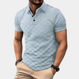 Polo T-Shirt - Men's Quarter Button Short Sleeve Polo Shirt
