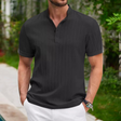 Summer Shirt - Short Sleeve - Button Neck - Polo Shirt - Men's Shirt