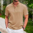 Summer Shirt - Short Sleeve - Button Neck - Polo Shirt - Men's Shirt