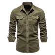 Corduroy Shirt | Long Sleeve | Breast Pockets | Button-Up Shirt | Men's Shirt