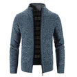 Cardigan with Zipper - Stand-up Collar - Pockets - Cardigan For Men - Knitwear