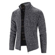Cardigan with Zipper - Stand-up Collar - Pockets - Cardigan For Men - Knitwear