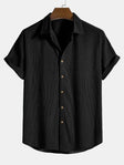 Corduroy Shirt – Button-up – Short-sleeved – Summer Shirt – Men's Shirt