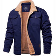 Fleece Lined Jacket | Button-Up | Breast Pockets | Winter Jacket | Men's Jacket