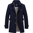 Trench Coat - Men's Classic Mid Length Single Breasted Trench Coat