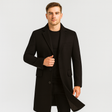 Wool Coat | Mid Lenght | Single Breasted | Winter Trench Coat | Men's Winter Jacket