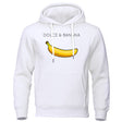 Hoodie - Banana Print - Kangaroo Pocket - Pullover Hoodie - Men's Hoodies