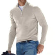 Half-Zip Pullover - Warm Long-sleeved Knitted Sweater for Men
