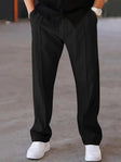 Pleated Trousers | Drawstring | Relaxed Fit | Smart Casual Trousers | Men's Pants