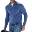 Quarter-Zip Jumper - Men's Knitted Half-Zip Pullover Sweater