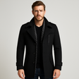 Wool Coat - Men's Short Single Breasted Woolen Coat for Winter