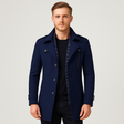 Wool Coat - Men's Short Single Breasted Woolen Coat for Winter