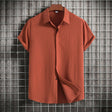 Linen Shirt | Buttoned Up | Lightweight | Short Sleeve Shirt | Men's Summer Clothes