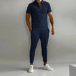 Co-Ord Set | Polo T-Shirt | Elastic Waist | Two-Piece Set | Men's Summer Set