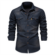 Denim Shirt | Button-Up | Collared | Long Sleeve Shirt | Men's Shirt